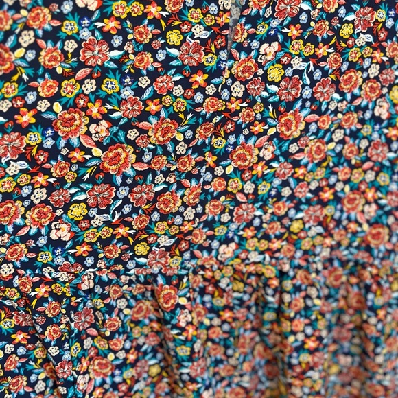 ❤️ Old Navy Beautiful Floral Long Sleeve Dress XL Tie at Sleeve - Picture 3 of 9